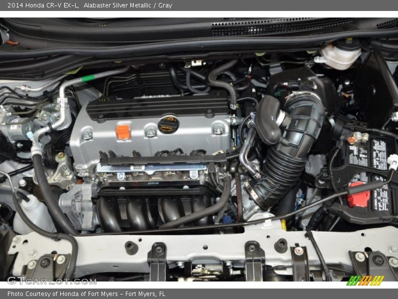 Alabaster Silver Metallic / Gray 2014 Honda CR-V EX-L