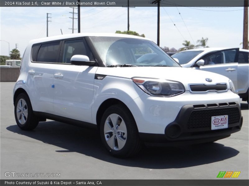 Clear White / Black Diamond Woven Cloth 2014 Kia Soul 1.6