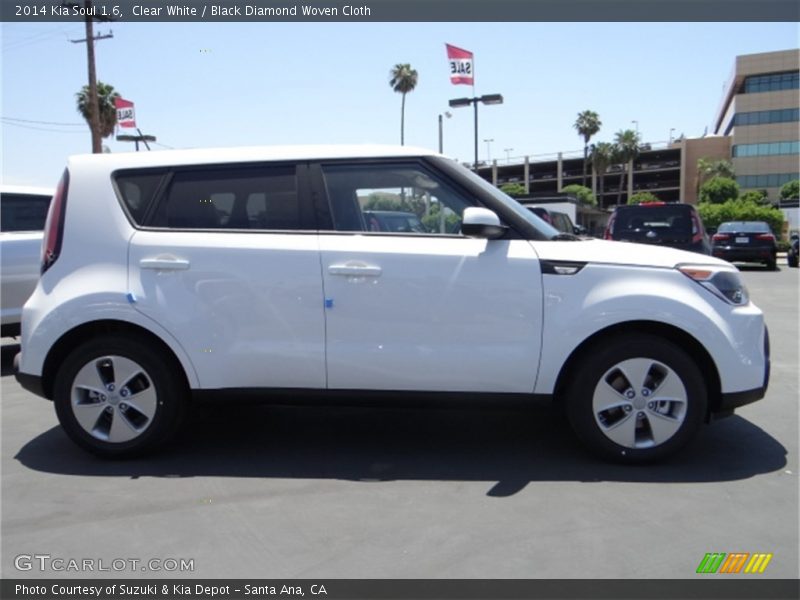 Clear White / Black Diamond Woven Cloth 2014 Kia Soul 1.6