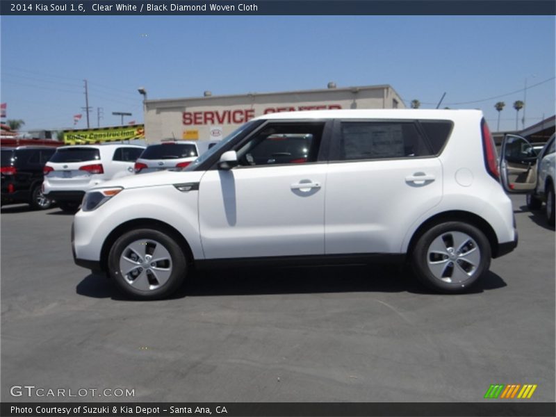 Clear White / Black Diamond Woven Cloth 2014 Kia Soul 1.6