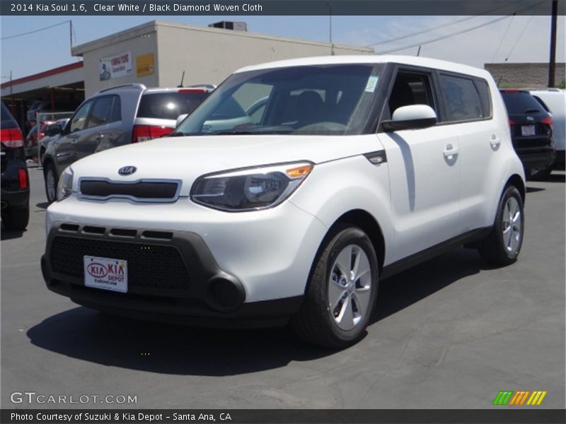 Clear White / Black Diamond Woven Cloth 2014 Kia Soul 1.6