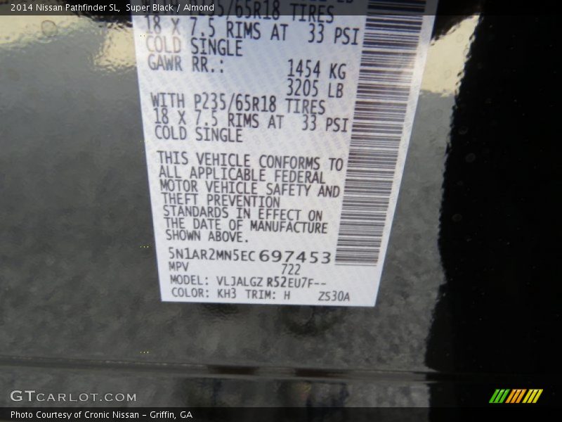 Super Black / Almond 2014 Nissan Pathfinder SL