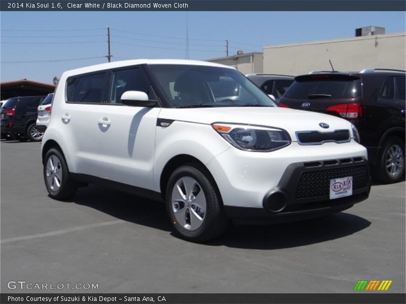 Clear White / Black Diamond Woven Cloth 2014 Kia Soul 1.6