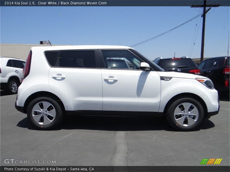 Clear White / Black Diamond Woven Cloth 2014 Kia Soul 1.6