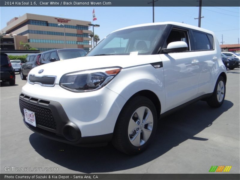 Clear White / Black Diamond Woven Cloth 2014 Kia Soul 1.6