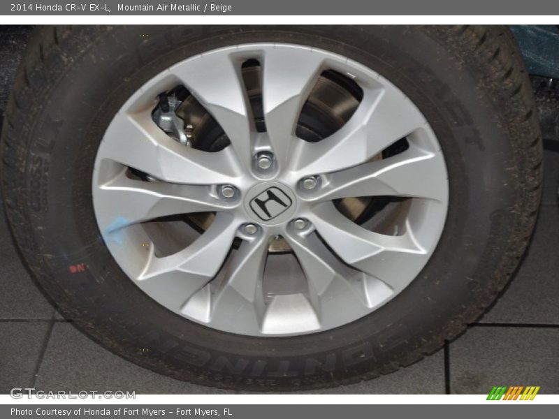 Mountain Air Metallic / Beige 2014 Honda CR-V EX-L
