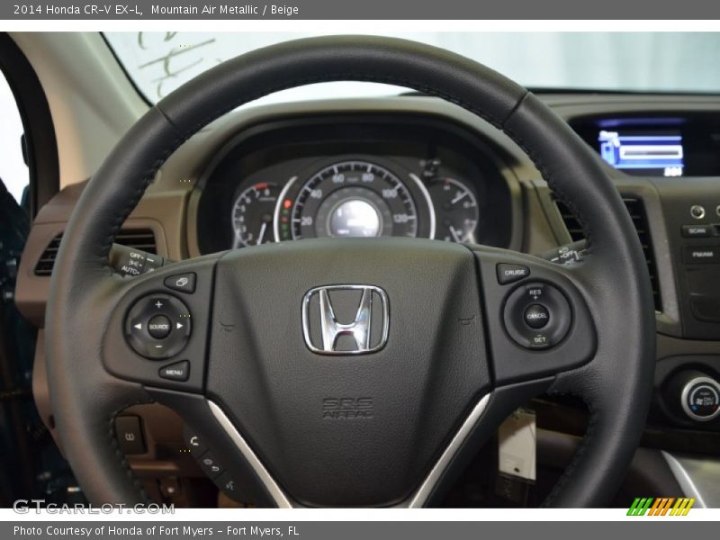 Mountain Air Metallic / Beige 2014 Honda CR-V EX-L