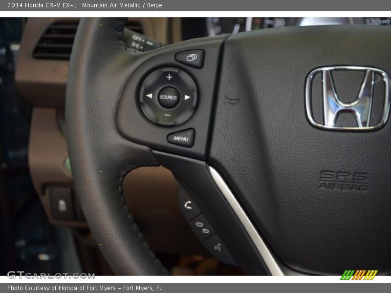 Mountain Air Metallic / Beige 2014 Honda CR-V EX-L
