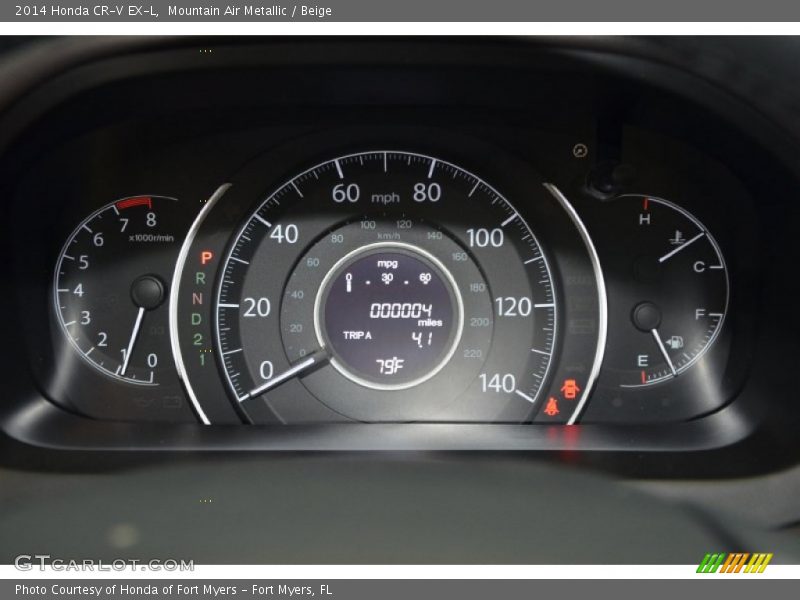Mountain Air Metallic / Beige 2014 Honda CR-V EX-L