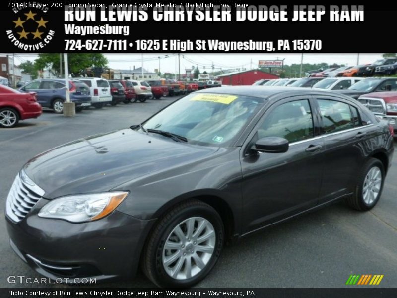 Granite Crystal Metallic / Black/Light Frost Beige 2014 Chrysler 200 Touring Sedan