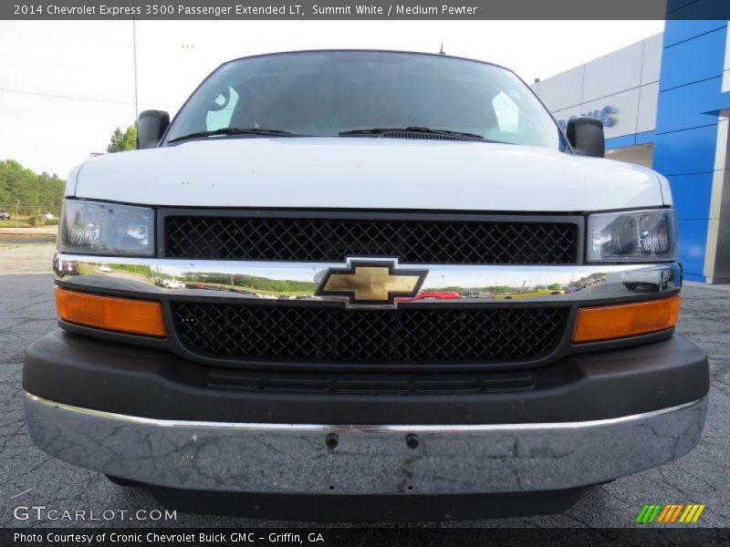 Summit White / Medium Pewter 2014 Chevrolet Express 3500 Passenger Extended LT