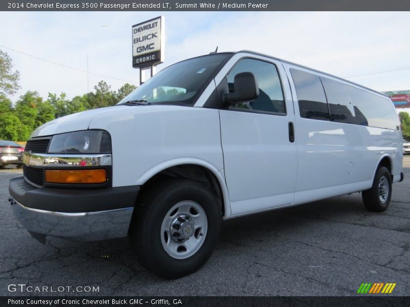 Summit White / Medium Pewter 2014 Chevrolet Express 3500 Passenger Extended LT
