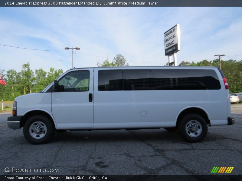 Summit White / Medium Pewter 2014 Chevrolet Express 3500 Passenger Extended LT