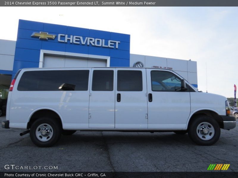 Summit White / Medium Pewter 2014 Chevrolet Express 3500 Passenger Extended LT
