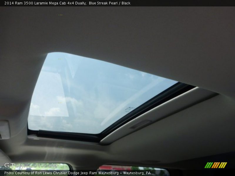 Blue Streak Pearl / Black 2014 Ram 3500 Laramie Mega Cab 4x4 Dually