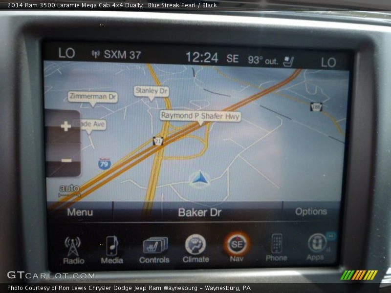 Blue Streak Pearl / Black 2014 Ram 3500 Laramie Mega Cab 4x4 Dually