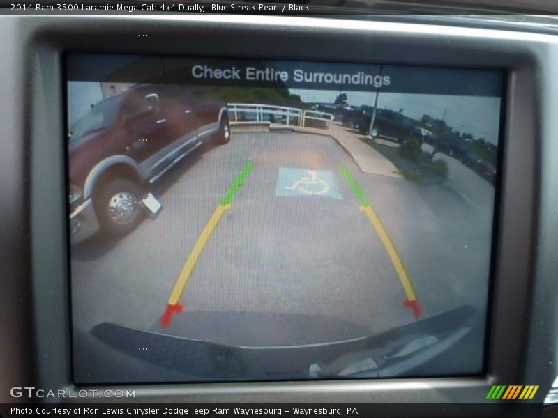 Blue Streak Pearl / Black 2014 Ram 3500 Laramie Mega Cab 4x4 Dually