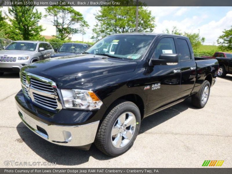 Black / Black/Diesel Gray 2014 Ram 1500 Big Horn Quad Cab 4x4