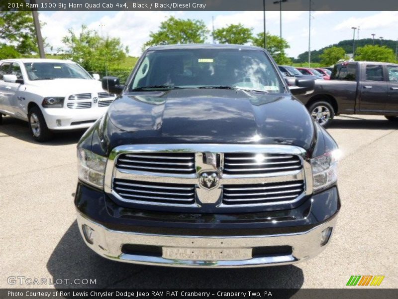 Black / Black/Diesel Gray 2014 Ram 1500 Big Horn Quad Cab 4x4