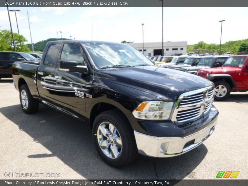 Black / Black/Diesel Gray 2014 Ram 1500 Big Horn Quad Cab 4x4