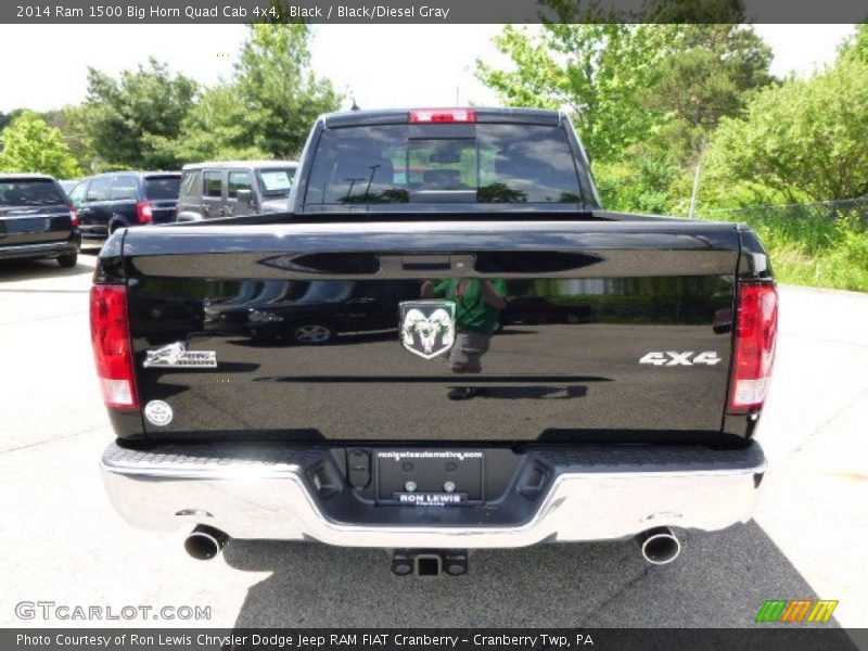 Black / Black/Diesel Gray 2014 Ram 1500 Big Horn Quad Cab 4x4