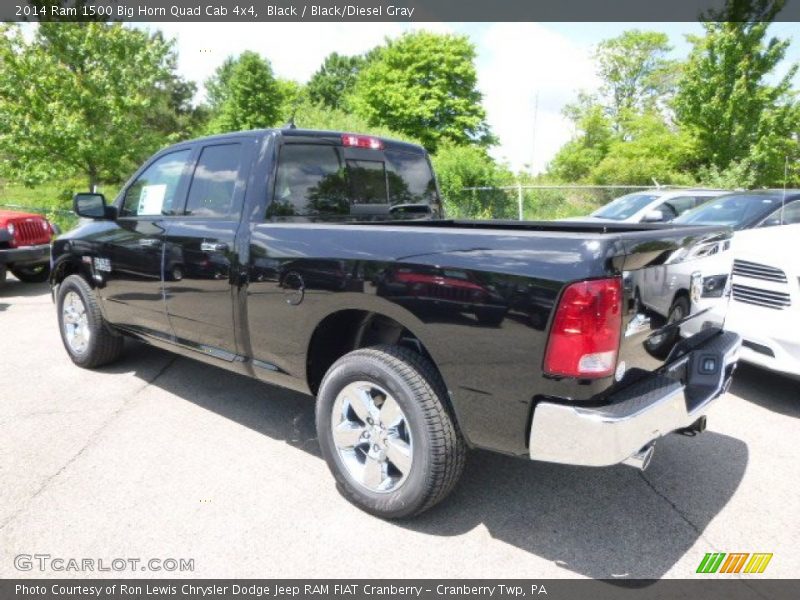 Black / Black/Diesel Gray 2014 Ram 1500 Big Horn Quad Cab 4x4