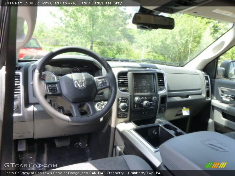 Black / Black/Diesel Gray 2014 Ram 1500 Big Horn Quad Cab 4x4