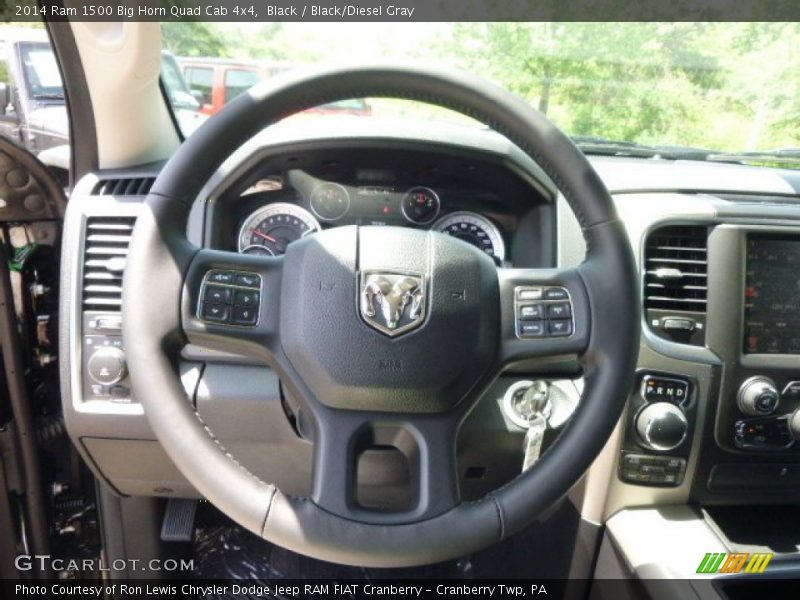 Black / Black/Diesel Gray 2014 Ram 1500 Big Horn Quad Cab 4x4