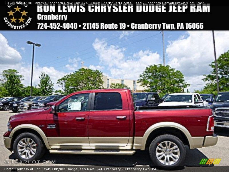 Deep Cherry Red Crystal Pearl / Longhorn Canyon Brown/Light Frost 2014 Ram 1500 Laramie Longhorn Crew Cab 4x4