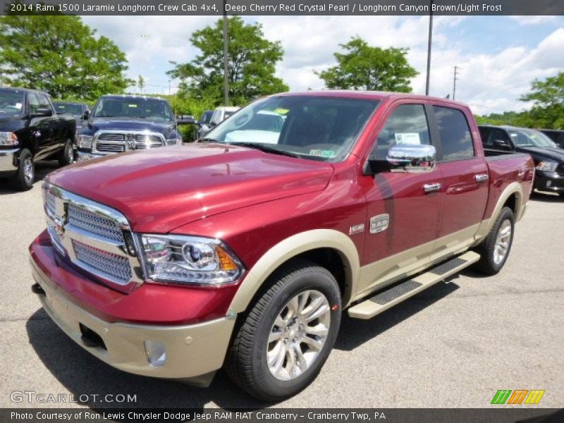 Deep Cherry Red Crystal Pearl / Longhorn Canyon Brown/Light Frost 2014 Ram 1500 Laramie Longhorn Crew Cab 4x4