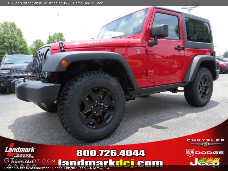 Flame Red / Black 2014 Jeep Wrangler Willys Wheeler 4x4
