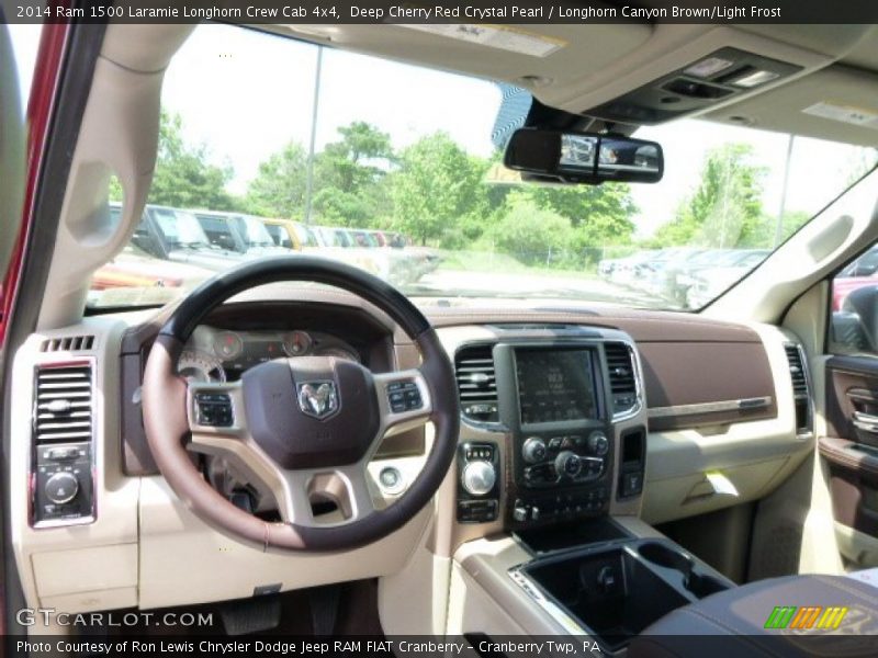Deep Cherry Red Crystal Pearl / Longhorn Canyon Brown/Light Frost 2014 Ram 1500 Laramie Longhorn Crew Cab 4x4