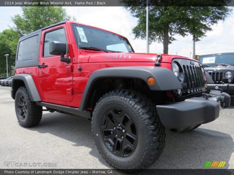 Front 3/4 View of 2014 Wrangler Willys Wheeler 4x4