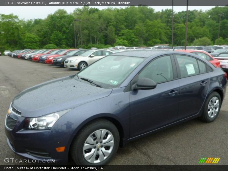 Atlantis Blue Metallic / Jet Black/Medium Titanium 2014 Chevrolet Cruze LS