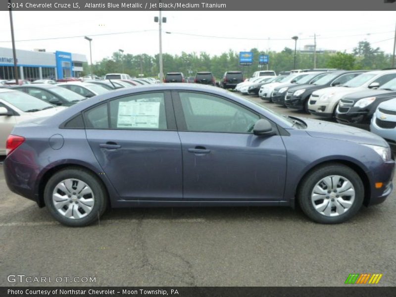 Atlantis Blue Metallic / Jet Black/Medium Titanium 2014 Chevrolet Cruze LS