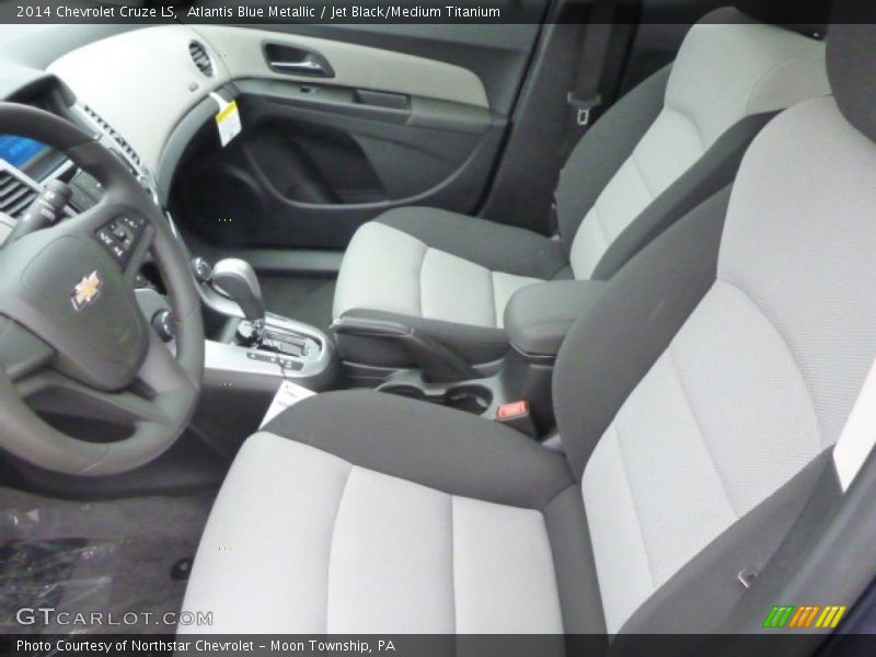 Atlantis Blue Metallic / Jet Black/Medium Titanium 2014 Chevrolet Cruze LS