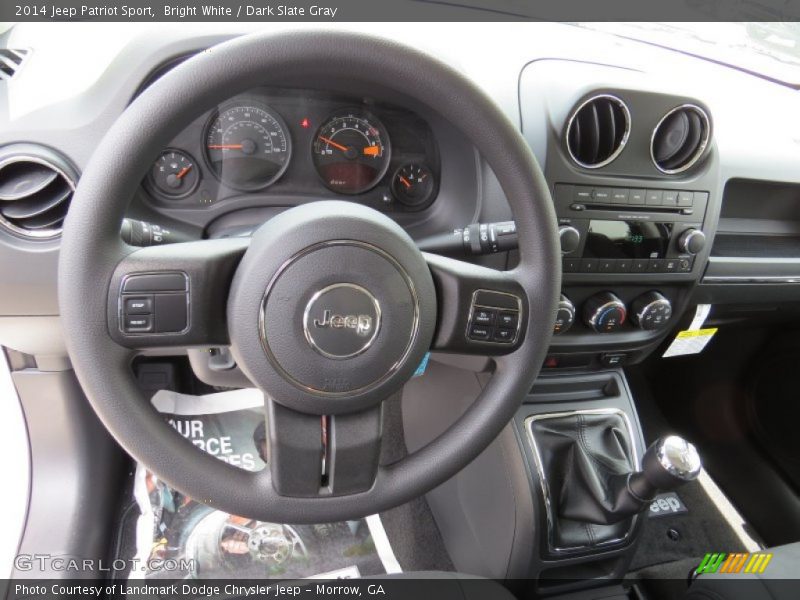 Bright White / Dark Slate Gray 2014 Jeep Patriot Sport