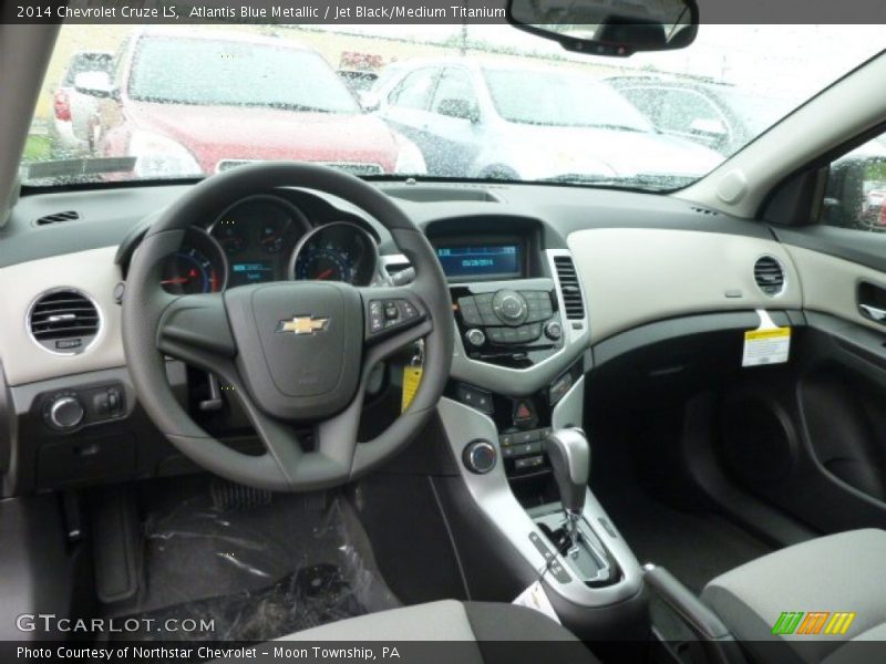 Atlantis Blue Metallic / Jet Black/Medium Titanium 2014 Chevrolet Cruze LS