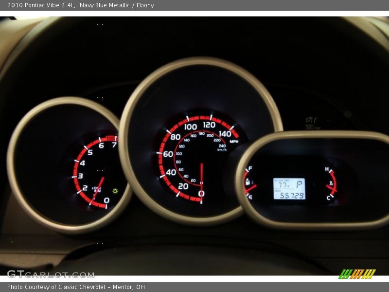 Navy Blue Metallic / Ebony 2010 Pontiac Vibe 2.4L