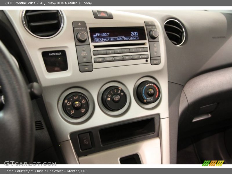 Navy Blue Metallic / Ebony 2010 Pontiac Vibe 2.4L