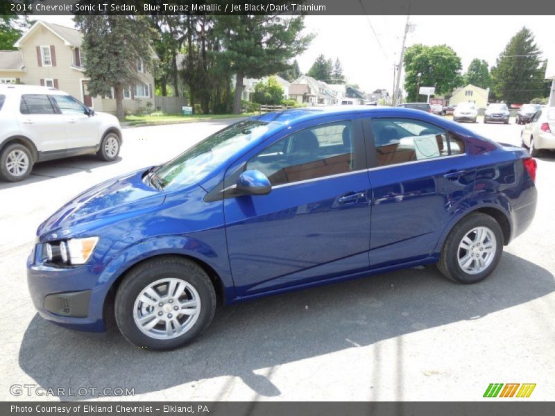 Blue Topaz Metallic / Jet Black/Dark Titanium 2014 Chevrolet Sonic LT Sedan
