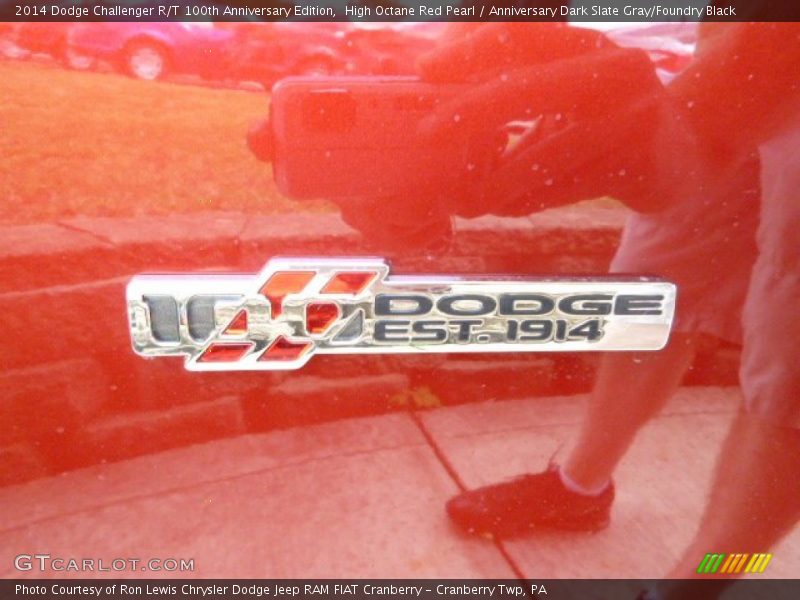High Octane Red Pearl / Anniversary Dark Slate Gray/Foundry Black 2014 Dodge Challenger R/T 100th Anniversary Edition