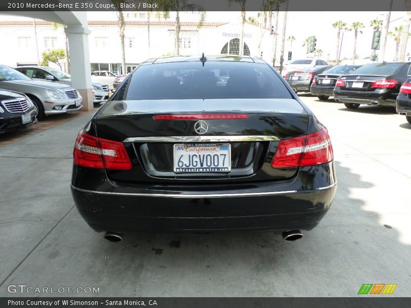 Black / Black 2010 Mercedes-Benz E 350 Coupe