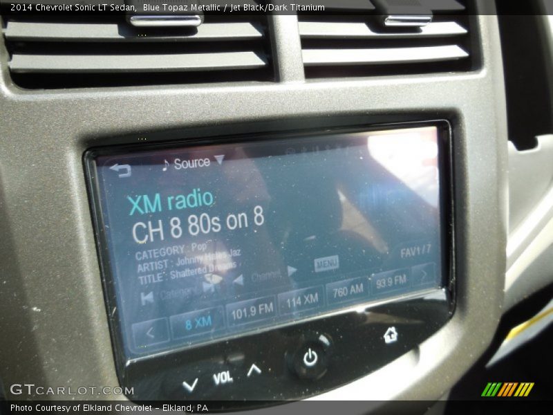 Blue Topaz Metallic / Jet Black/Dark Titanium 2014 Chevrolet Sonic LT Sedan