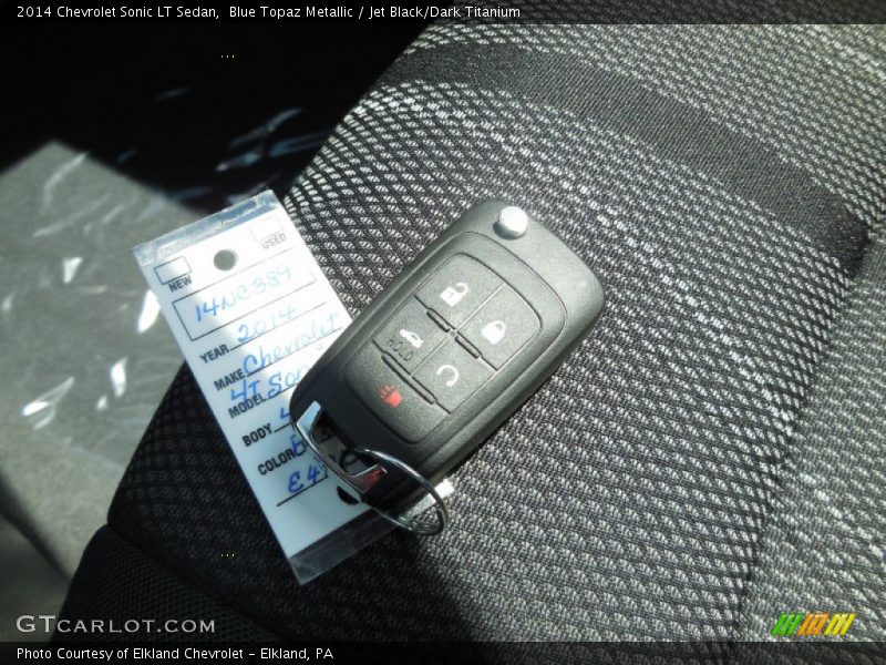 Blue Topaz Metallic / Jet Black/Dark Titanium 2014 Chevrolet Sonic LT Sedan