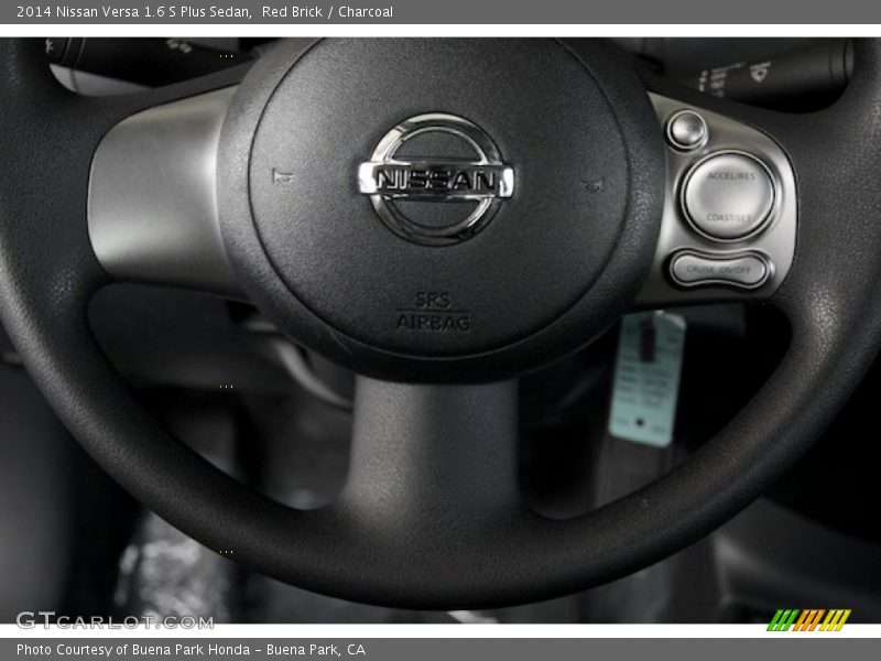 Red Brick / Charcoal 2014 Nissan Versa 1.6 S Plus Sedan