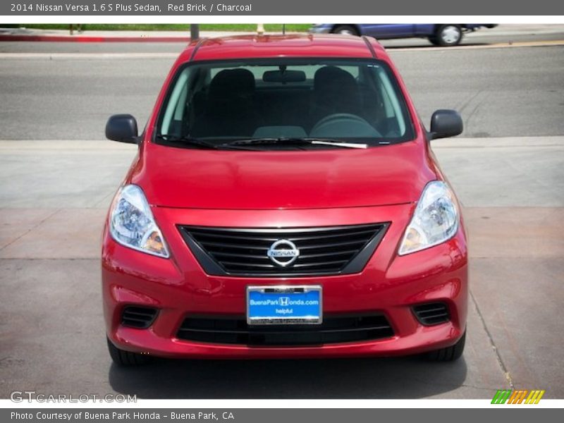 Red Brick / Charcoal 2014 Nissan Versa 1.6 S Plus Sedan