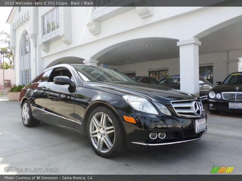 Black / Black 2010 Mercedes-Benz E 350 Coupe