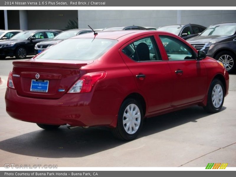 Red Brick / Charcoal 2014 Nissan Versa 1.6 S Plus Sedan