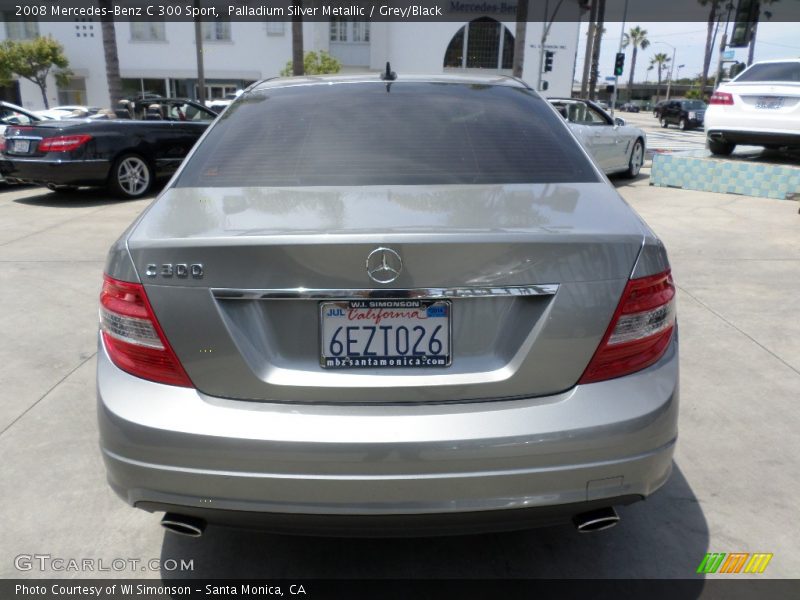 Palladium Silver Metallic / Grey/Black 2008 Mercedes-Benz C 300 Sport
